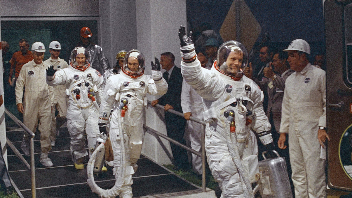 A Missão Apollo 11 saiu da Estação Espacial Kennedy na Flórida no dia 16 de julho de 1969, quatro dias antes da aterrissagem na Lua. (Foto: Nasa)