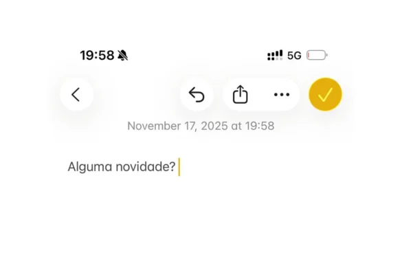 Mensagem de Vorcaro às 19h58 do dia 17 de novembro de 2025